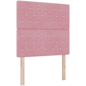 vidaXL vidaXL Velvet Headboard Argyle with Headboard Pink 100 cm Velvet