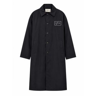 Song for the Mute Heavy Memory Satin Coach Jas - Heren - Mantel - Zwart - M - Polyester - Jassen