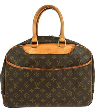 Louis Vuitton Deauville Handbag Monogram Canvas Brown Canvas Handbag (Pre-Owned)
