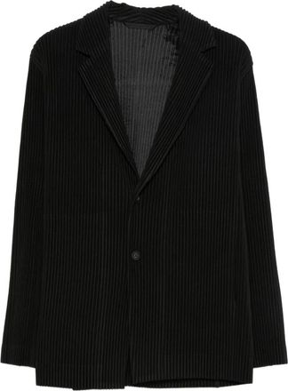Issey Miyake Jacket - Heren - Blazers - Zwart - L - Leer - Jassen