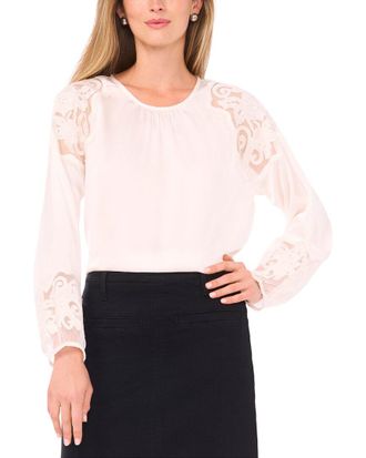 Vince Camuto Embroidered Blouse