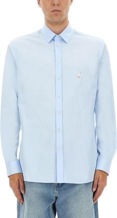 Moschino Light Blue Poplin Shirt