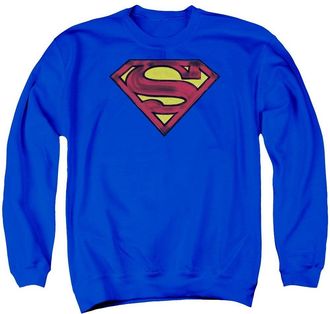 Gildan Superman Charcoal Shield Adult Crewneck Sweatshirt