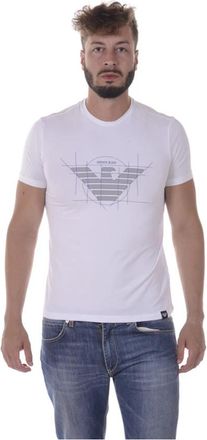 Armani Jeans 6Y6T126J0Azbianco - Heren - T-shirts - Wit - M - Tops