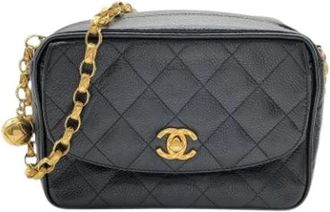 Chanel Pre-owned Vintage Schoudertas - Dames - Vintage Schoudertas - Zwart - ONE Size - Leer - Vintage