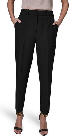 DKNY Flat Front Slim Fit Pants in Black at Nordstrom, Size 12
