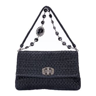 Miu Miu Medium Crystal Chain Flap Clutch schoudertas