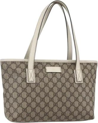 Gucci Pre-owned Tote Bags, female, Beige, Size: ONE SIZE Pre-owned Plastic Tote Bag