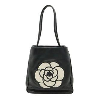 Chanel Pre-owned Tote Bags, female, Black, Size: ONE SIZE Pre-owned Leather chanel-bags