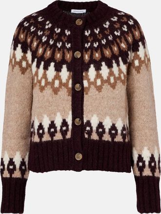 Veronica Beard Christina Fair Isle alpaca-blend cardigan