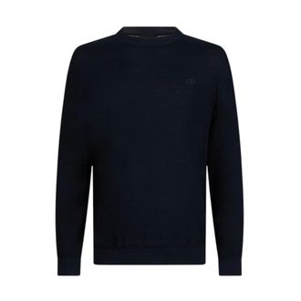 Liu Jo Round-neck Knitwear, male, Blue, Size: XL Maglia Girocollo