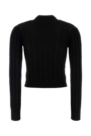 Alessandra Rich Fabx4169k4601 0056 Black Exterior: Cotton Cashmere Maglieria Sweater