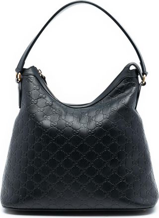 Gucci Pre-owned Womens Guccissima Linea A Satchel - Black Leather - One Size