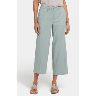NYDJ Linen Blend Crop Wide Leg Pants in Tomatillo at Nordstrom Rack, Size 18 (Similar To 14W)