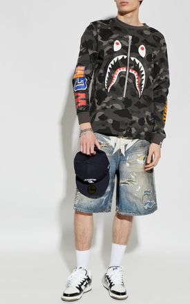 A Bathing Ape T-shirt With Colorful Print, Mens, Grey