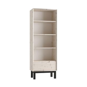 OEM Biblioth&egrave;que 1 Tiroir Pinio Country Bois Blanchi