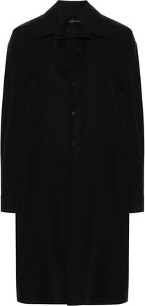 Balenciaga kick-collar shirt dress - women - Cotton - 34 - Black