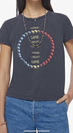 Mother Lil Goodie Goodie Cotton T-Shirt In Yin Yang Hippies