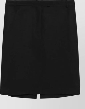 Ferragamo tailored skirt belt loops back slit buttons