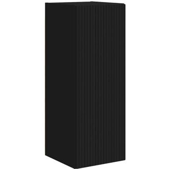 vidaXL Mueble De Tv Montado En La Pared Negro 30 X 31 X 80 Cm Vidaxl