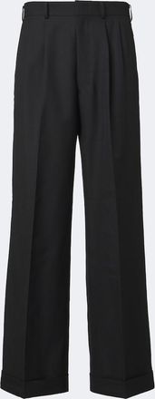 Junya Watanabe Pleated wool twill wide-leg pants