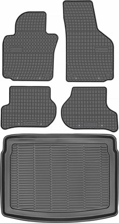 OEM Juego De Alfombrillas De Goma Para Coche Y Alfombrilla Para Maletero Para Volkswagen Golf Vi Hatchback (2008-2012)