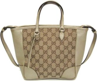 Gucci Pre-owned Handbags, female, Beige, Size: ONE SIZE Pre-owned Vintage Canvas Handbag