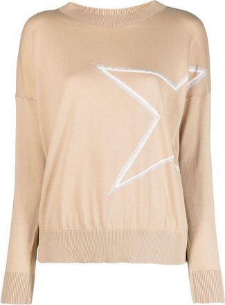 Lorena Antoniazzi Boatneck Knit Sweater with Subtle Zigzag Pattern