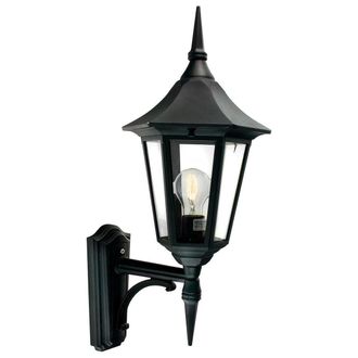 Netlighting Valencia 1 Light Outdoor Wall Lantern Light Black IP54 E27