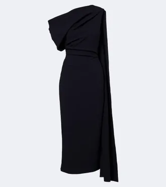 Roksanda Ilincic Maite caped cr&ecirc;pe midi dress