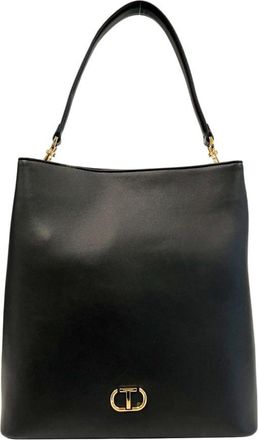 Twinset Black PU Women Shoulder Womens Bag