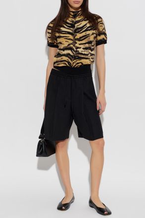 Kenzo Short-sleeve Sweater, Womens, Brown