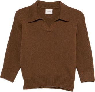 Khaite Herve Polo Sweater - Womens - Cashmere