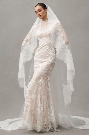 Watters Frances Single-Tier Cathedral Veil
