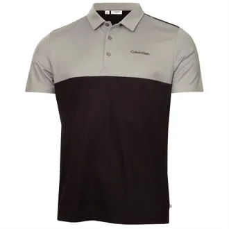 Calvin Klein Polo met kraag en borduursel voor heren (Zwart/Zilver)