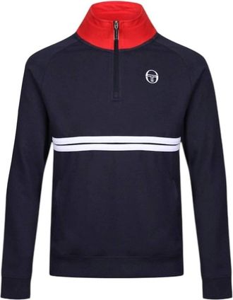Sergio Tacchini Mens Dallas 1/4 Zip Tracktop Archivio Jacket In Navy