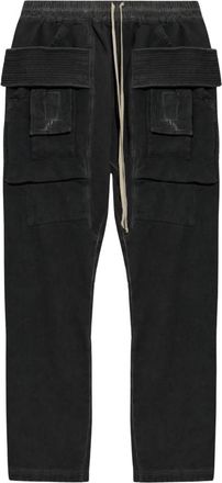 Rick Owens Creatch Cargo Drawstring - Heren - Sweatpants - Zwart - M - Katoen - Broeken