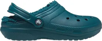 Crocs Womens Classic Lined Clogs - Shoes Evergreen/Evergreen Size 05.0