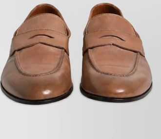 Brunello Cucinelli leather slip-on monk shoes