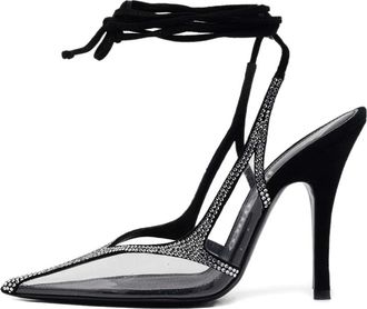 The Attico Pumps con cristalli 120mm - Nero