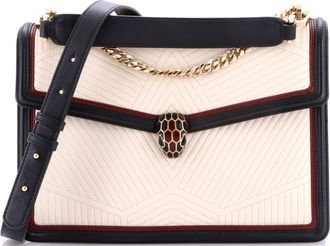 Bulgari Serpenti Forever Shoulder Bag Quilted Leather Medium