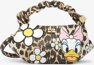 Ganni Brown Daisy Duck Leopard Mini Bou Bag
