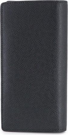 Louis Vuitton Noir Taiga Leather Long Wallet (Bi-Fold) (Pre-Owned)