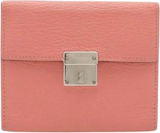 Herm&egrave;s Pre-owned Chevre Click Mini Card Case Wallet - - Pre-owned - Donna - Rosa - ONE SIZE