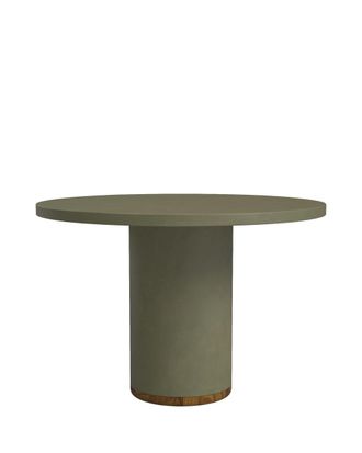 Hannun Mesa de comedor de microcemento en color verde oliva 110 cm