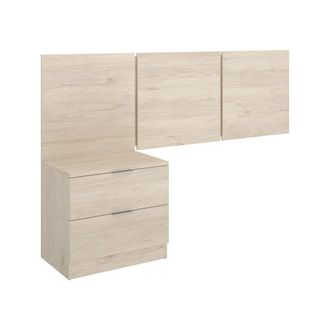 Dmora Dmora - Cabecero De Cama Chanhom, Atr&aacute;s, Cabecero De Dormitorio, Reposacabezas, 157x34 H96 Cm, Roble