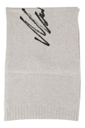 Maison Margiela Beige Abstract Print Wool-Blend Scarf