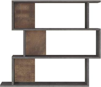 Mobili Rebecca Mobili Rebecca - Estanter&iacute;a De Pared Rebecca Mobili Dalrae 88x104x27 Tablero De Part&iacute;culas Gris Cemento Moderno