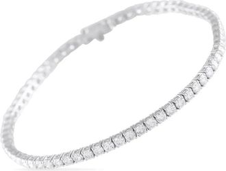 Luxury Bazaar Bracciale tennis in oro bianco 14 carati