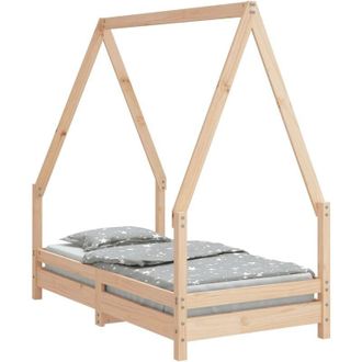 vidaXL Estructura de cama para niños madera maciza de pino 70x140 cm vidaXL